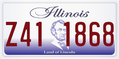 IL license plate Z411868