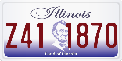 IL license plate Z411870