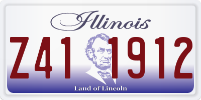 IL license plate Z411912