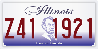 IL license plate Z411921