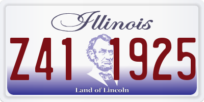 IL license plate Z411925