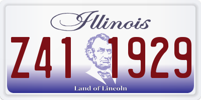 IL license plate Z411929