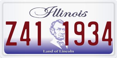 IL license plate Z411934