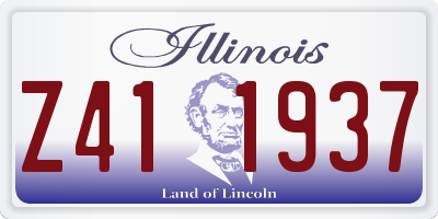 IL license plate Z411937