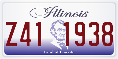 IL license plate Z411938