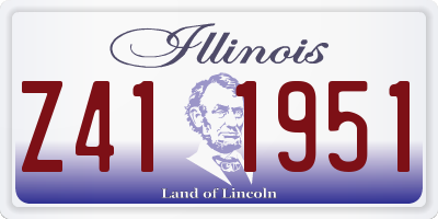 IL license plate Z411951