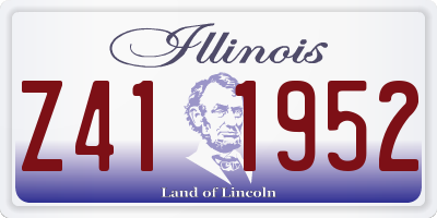 IL license plate Z411952