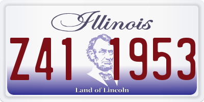 IL license plate Z411953