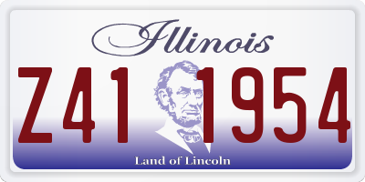 IL license plate Z411954