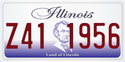 IL license plate Z411956