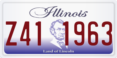 IL license plate Z411963