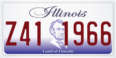 IL license plate Z411966