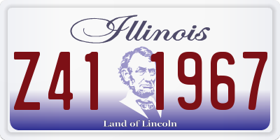 IL license plate Z411967