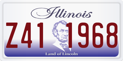 IL license plate Z411968