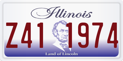 IL license plate Z411974
