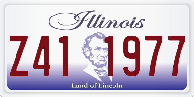 IL license plate Z411977