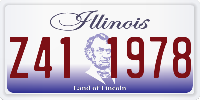 IL license plate Z411978