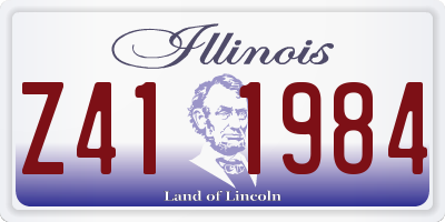 IL license plate Z411984
