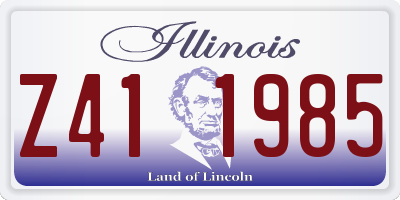 IL license plate Z411985
