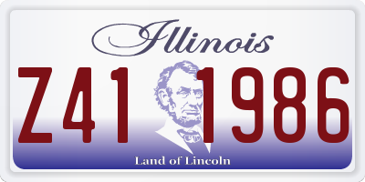 IL license plate Z411986