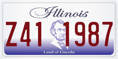 IL license plate Z411987