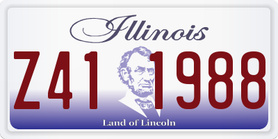 IL license plate Z411988