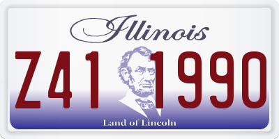 IL license plate Z411990