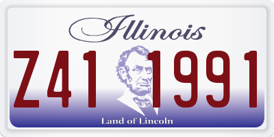 IL license plate Z411991