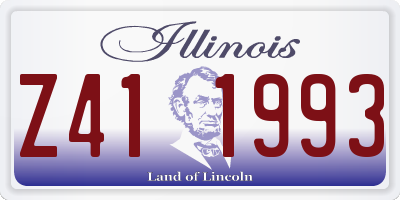 IL license plate Z411993
