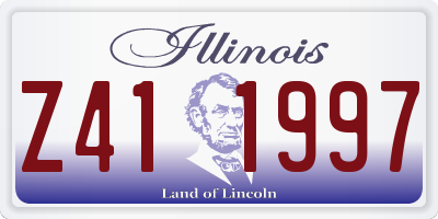 IL license plate Z411997