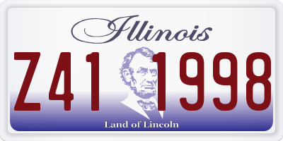 IL license plate Z411998