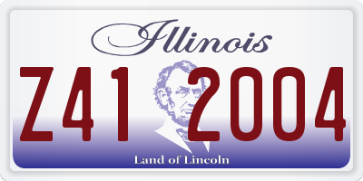 IL license plate Z412004