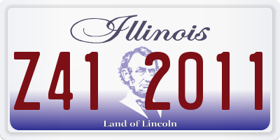 IL license plate Z412011