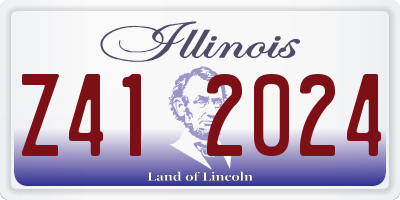 IL license plate Z412024