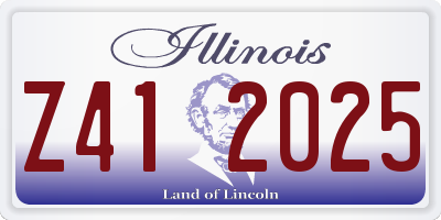 IL license plate Z412025
