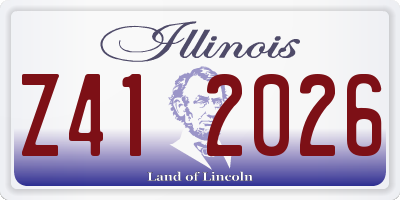 IL license plate Z412026