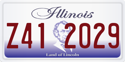 IL license plate Z412029