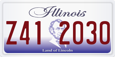 IL license plate Z412030