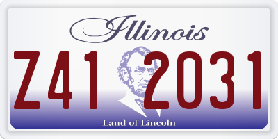 IL license plate Z412031