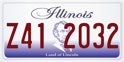 IL license plate Z412032