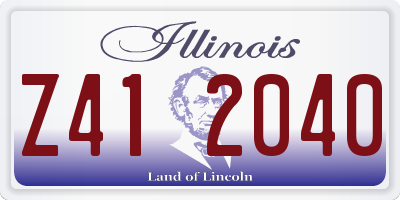 IL license plate Z412040
