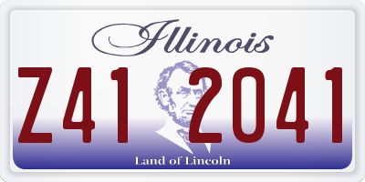 IL license plate Z412041