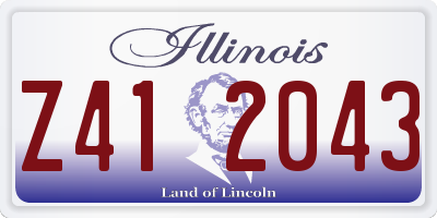 IL license plate Z412043