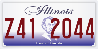 IL license plate Z412044