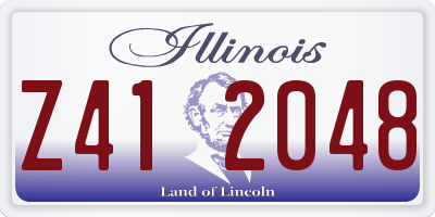 IL license plate Z412048