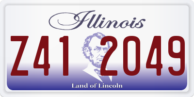 IL license plate Z412049