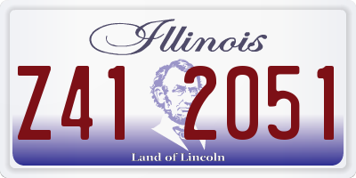 IL license plate Z412051