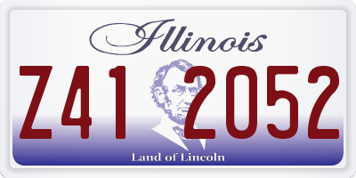 IL license plate Z412052