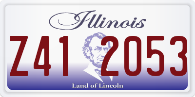 IL license plate Z412053