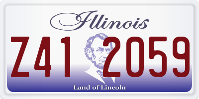 IL license plate Z412059